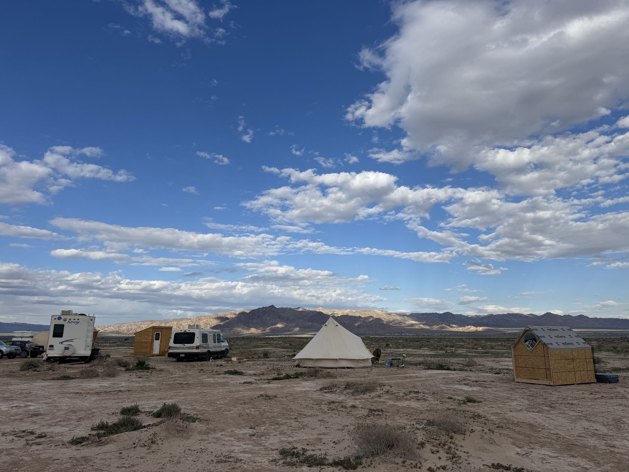 Freeside camp in the desert